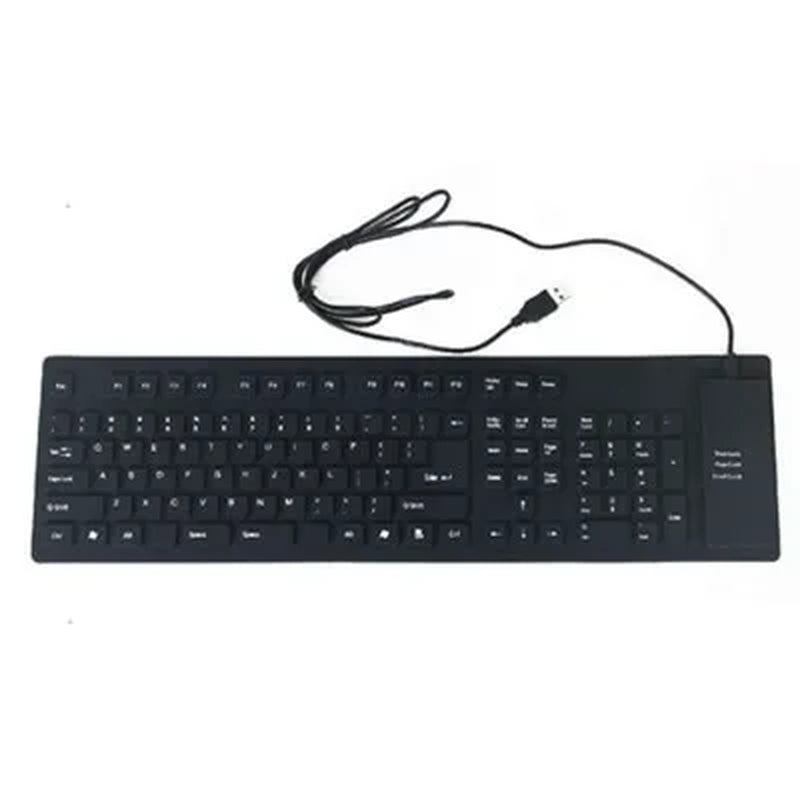 85/109Keys Foldable Silicone Keyboard USB Wired Silent Key Waterproof Dustproof Rollup Soft Touch Keyboard for Notebook Laptop